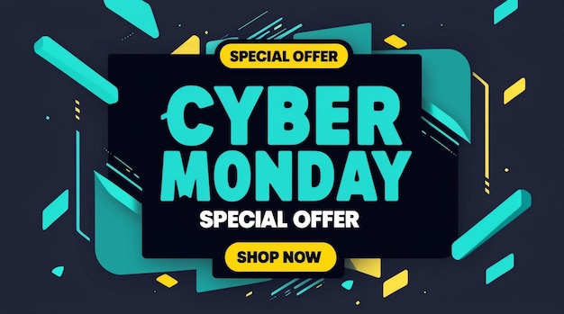 Cyber monday in flat design