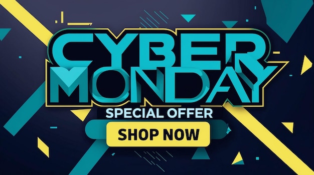 Cyber monday in flat design