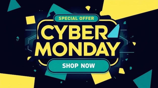 Cyber monday in flat design