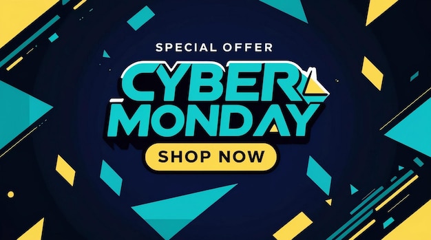 Cyber monday in flat design