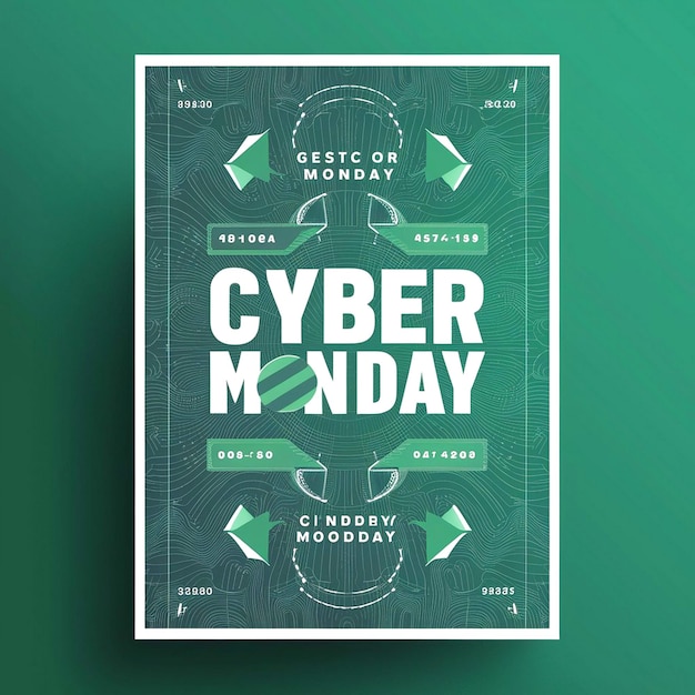 Photo cyber monday poster design