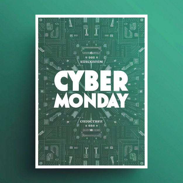 Photo cyber monday poster design