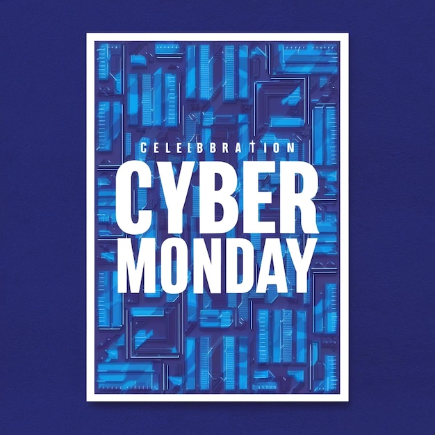 Photo cyber monday poster design