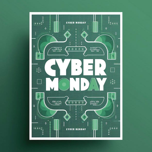 Photo cyber monday poster design