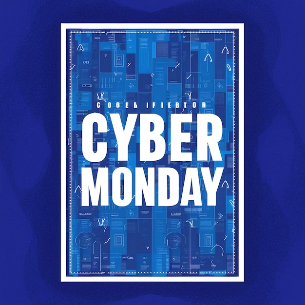 Photo cyber monday poster design