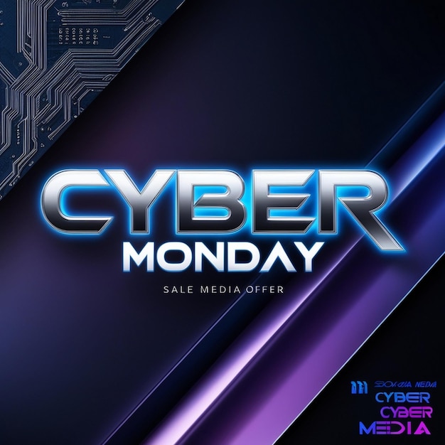 a cyber monday poster that says cyber monday on it