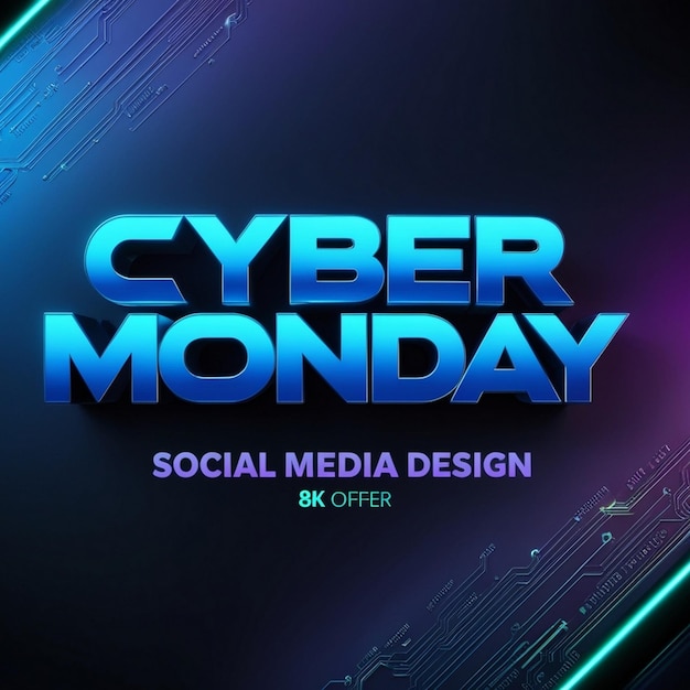 a cyber monday poster that says cyber monday sale