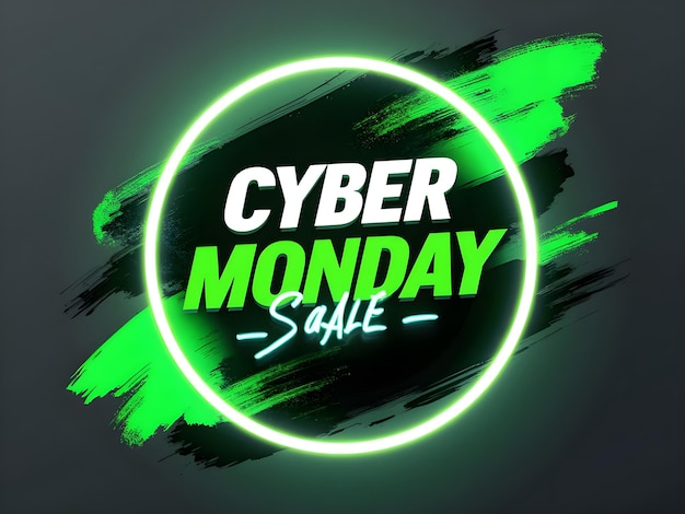 Photo cyber monday sale banner design for advertising banners and flyers