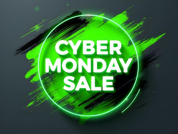 Photo cyber monday sale banner design for advertising banners and flyers