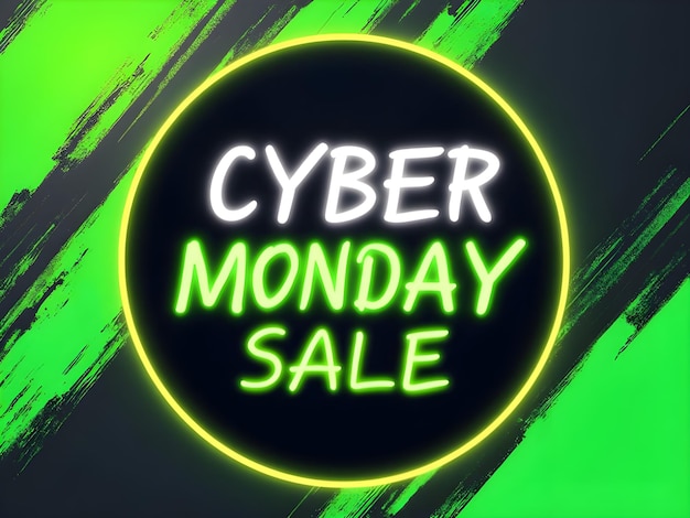 Photo cyber monday sale banner design for advertising banners and flyers