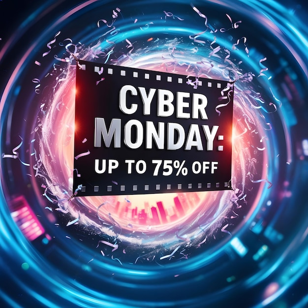 Photo cyber monday sales offer banner