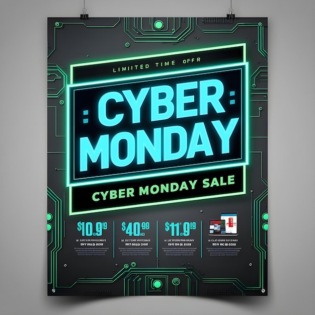 Photo cyber monday social media post design