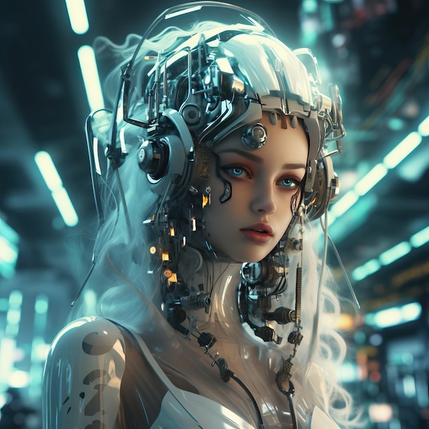 Photo cyber punk girl