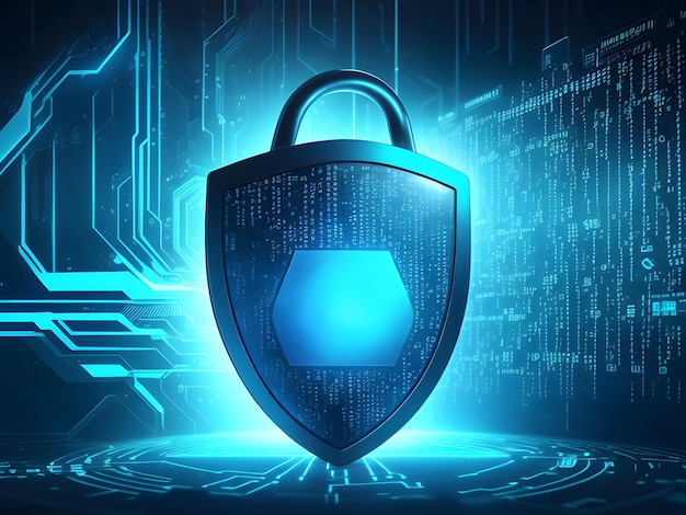 Cyber security and data protection internet network security protect business and financial tran