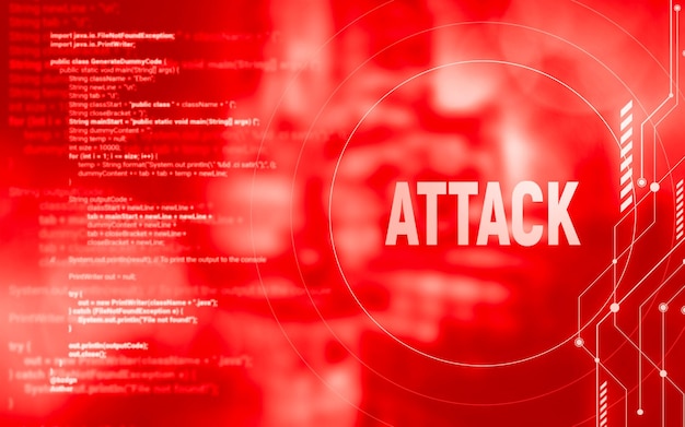 Photo cyber threat in the world hacker attack