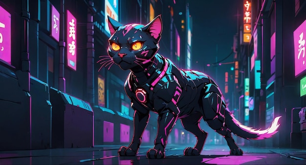 Cybercat Hunter in the City