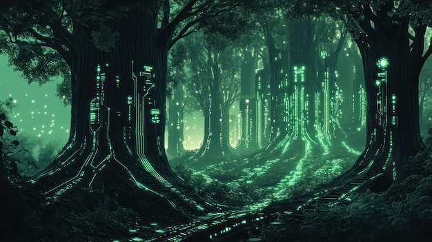 Photo cybernetic forest