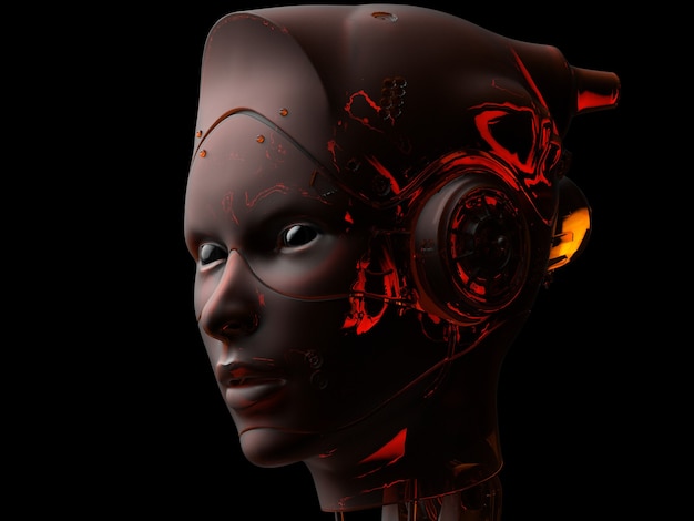 Cybernetic organism portrait of woman