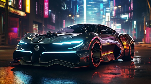 cyberpunk car photo