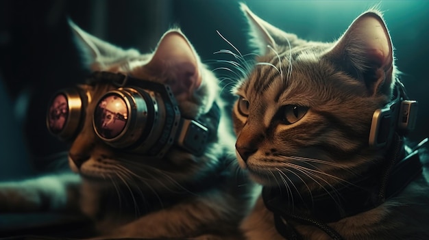 Cyberpunk cats Genrative Ai