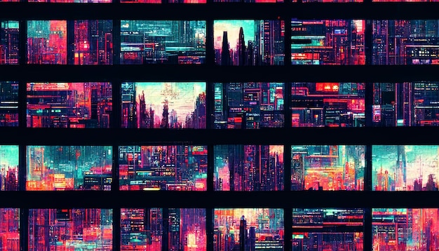 Cyberpunk futuristic texture background