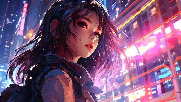 cyberpunk girl anime