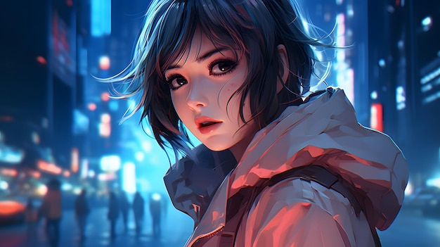 cyberpunk girl anime