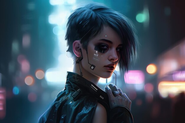 a cyberpunk girl