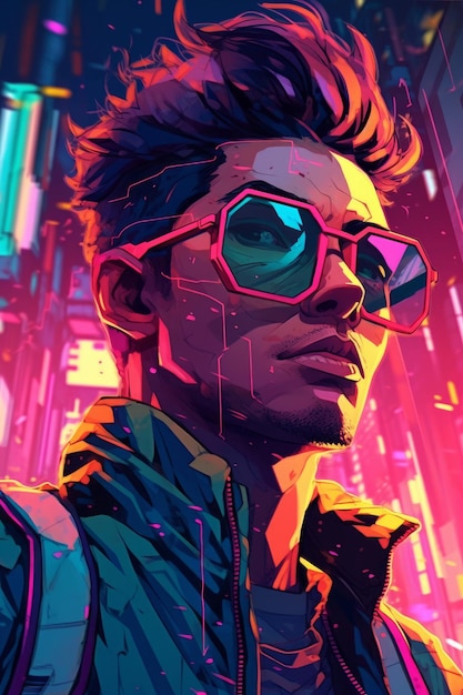 Cyberpunk man wallpaper