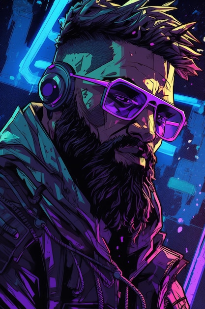 Cyberpunk man wallpaper