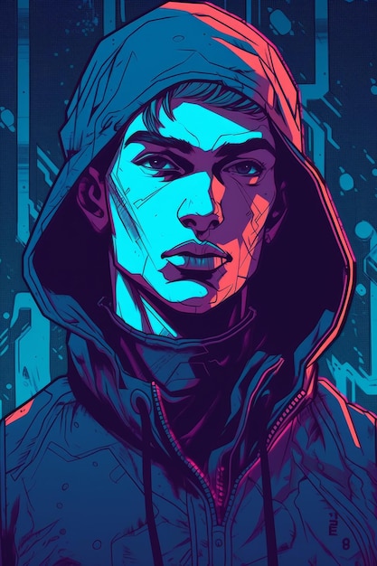 Cyberpunk man wallpaper