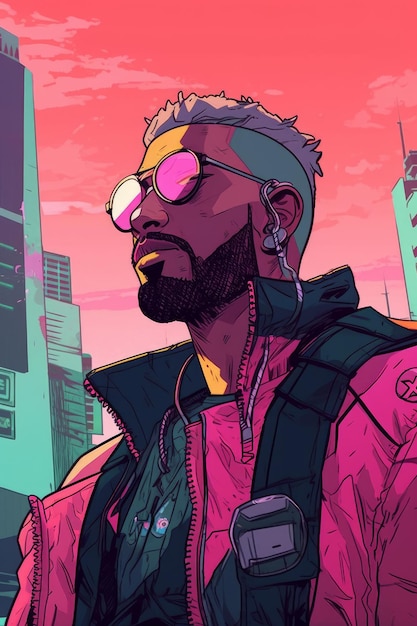 Cyberpunk man wallpaper