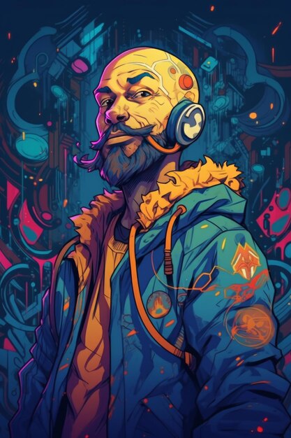 Cyberpunk man wallpaper