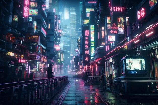 A cyberpunk metropolis where street art transcends 00239 00