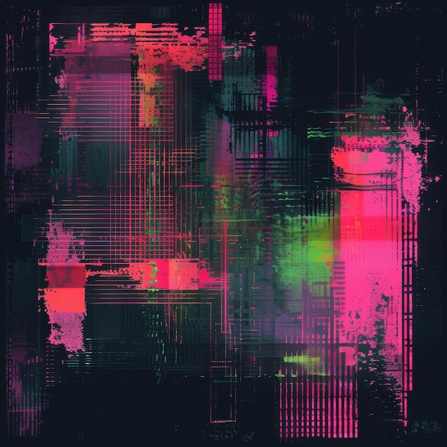 Photo cyberpunk overlay