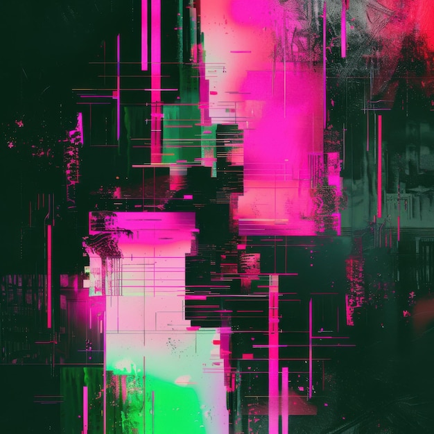 Photo cyberpunk overlay