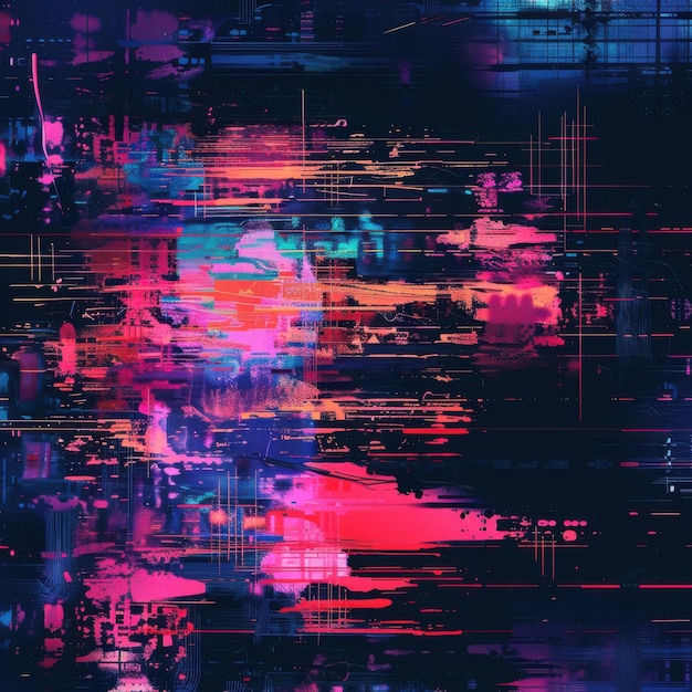 Photo cyberpunk overlay