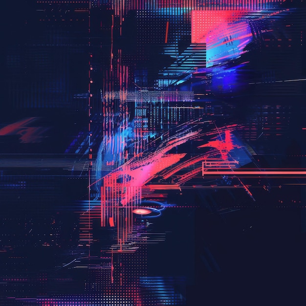 Photo cyberpunk overlay