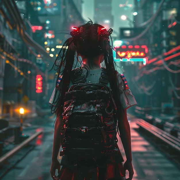 Cyberpunk Schoolgirl