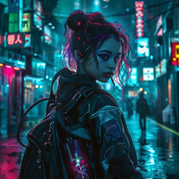 Cyberpunk Schoolgirl