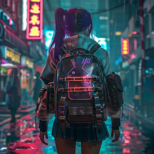 Cyberpunk Schoolgirl