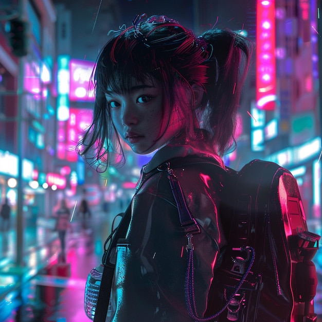 Cyberpunk Schoolgirl