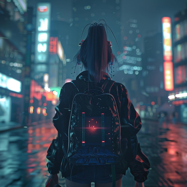 Cyberpunk Schoolgirl