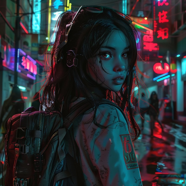 Cyberpunk Schoolgirl