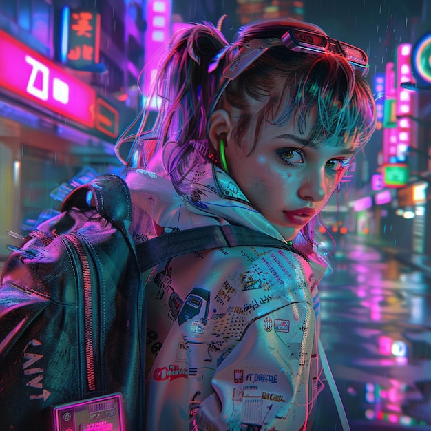 Cyberpunk Schoolgirl