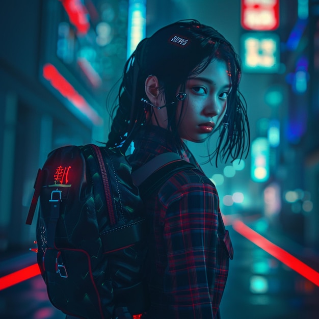 Cyberpunk Schoolgirl