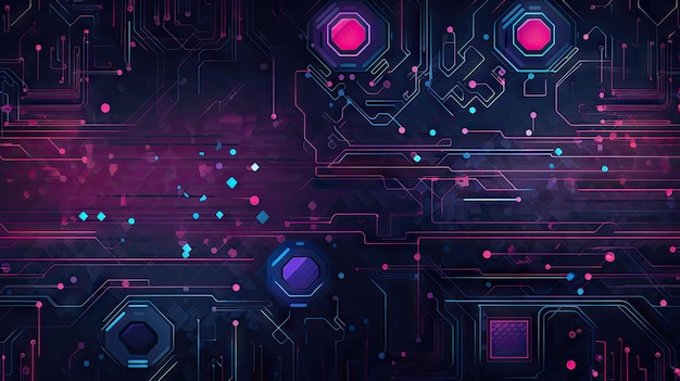 Cyberpunk Style Pattern Wallpaper Background