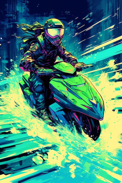 Cyberpunk vehicle moving high speed wallpaper