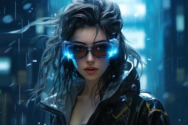 cyberpunk woman portraits