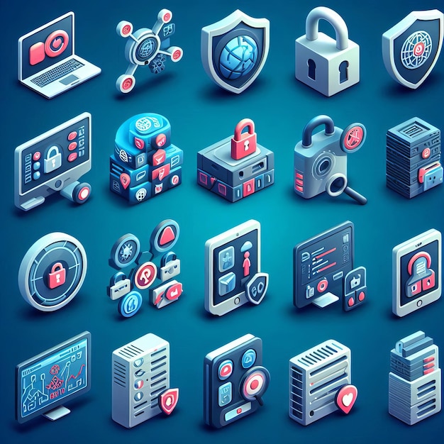 Cybersecurity 3d icon Image